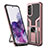 Funda Bumper Silicona y Plastico Mate Carcasa con Magnetico Anillo de dedo Soporte ZL1 para Samsung Galaxy S20 5G