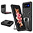 Funda Bumper Silicona y Plastico Mate Carcasa con Magnetico Anillo de dedo Soporte ZL1 para Samsung Galaxy Z Flip3 5G