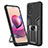Funda Bumper Silicona y Plastico Mate Carcasa con Magnetico Anillo de dedo Soporte ZL1 para Xiaomi Redmi Note 10S 4G