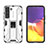 Funda Bumper Silicona y Plastico Mate Carcasa con Magnetico Soporte A03 para Samsung Galaxy S21 5G