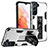 Funda Bumper Silicona y Plastico Mate Carcasa con Magnetico Soporte A04 para Samsung Galaxy S22 5G