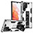 Funda Bumper Silicona y Plastico Mate Carcasa con Magnetico Soporte A04 para Samsung Galaxy S22 Ultra 5G