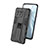Funda Bumper Silicona y Plastico Mate Carcasa con Magnetico Soporte H02 para Xiaomi Mi 11 Lite 5G