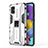 Funda Bumper Silicona y Plastico Mate Carcasa con Magnetico Soporte KC1 para Samsung Galaxy A51 5G