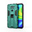 Funda Bumper Silicona y Plastico Mate Carcasa con Magnetico Soporte KC1 para Xiaomi Redmi 10X 4G
