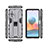 Funda Bumper Silicona y Plastico Mate Carcasa con Magnetico Soporte KC1 para Xiaomi Redmi Note 10 Pro 4G