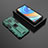Funda Bumper Silicona y Plastico Mate Carcasa con Magnetico Soporte KC1 para Xiaomi Redmi Note 9S