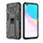 Funda Bumper Silicona y Plastico Mate Carcasa con Magnetico Soporte KC2 para Huawei Nova 8i