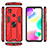 Funda Bumper Silicona y Plastico Mate Carcasa con Magnetico Soporte KC2 para Xiaomi Redmi 9 Activ