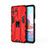 Funda Bumper Silicona y Plastico Mate Carcasa con Magnetico Soporte KC2 para Xiaomi Redmi Note 10 4G