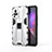 Funda Bumper Silicona y Plastico Mate Carcasa con Magnetico Soporte KC3 para Vivo V21s 5G