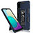 Funda Bumper Silicona y Plastico Mate Carcasa con Magnetico Soporte MQ1 para Samsung Galaxy A02