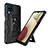Funda Bumper Silicona y Plastico Mate Carcasa con Magnetico Soporte MQ1 para Samsung Galaxy A12