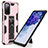 Funda Bumper Silicona y Plastico Mate Carcasa con Magnetico Soporte MQ1 para Samsung Galaxy S20 FE 5G