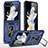 Funda Bumper Silicona y Plastico Mate Carcasa con Magnetico Soporte MQ1 para Samsung Galaxy Z Flip5 5G