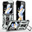 Funda Bumper Silicona y Plastico Mate Carcasa con Magnetico Soporte MQ1 para Samsung Galaxy Z Flip5 5G