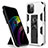 Funda Bumper Silicona y Plastico Mate Carcasa con Magnetico Soporte para Apple iPhone 12 Pro