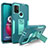 Funda Bumper Silicona y Plastico Mate Carcasa con Magnetico Soporte para Motorola Moto G10