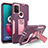 Funda Bumper Silicona y Plastico Mate Carcasa con Magnetico Soporte para Motorola Moto G10