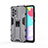 Funda Bumper Silicona y Plastico Mate Carcasa con Magnetico Soporte para Samsung Galaxy A52 4G