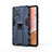 Funda Bumper Silicona y Plastico Mate Carcasa con Magnetico Soporte para Samsung Galaxy A72 4G