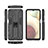 Funda Bumper Silicona y Plastico Mate Carcasa con Magnetico Soporte T01 para Samsung Galaxy A12 5G