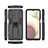 Funda Bumper Silicona y Plastico Mate Carcasa con Magnetico Soporte T01 para Samsung Galaxy A12