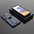 Funda Bumper Silicona y Plastico Mate Carcasa con Magnetico Soporte T01 para Samsung Galaxy A22 4G