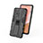 Funda Bumper Silicona y Plastico Mate Carcasa con Magnetico Soporte T01 para Samsung Galaxy A72 4G
