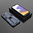 Funda Bumper Silicona y Plastico Mate Carcasa con Magnetico Soporte T02 para Samsung Galaxy A22s 5G
