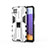 Funda Bumper Silicona y Plastico Mate Carcasa con Magnetico Soporte T03 para Samsung Galaxy A22 5G