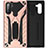 Funda Bumper Silicona y Plastico Mate Carcasa con Soporte A01 para Samsung Galaxy Note 10