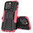 Funda Bumper Silicona y Plastico Mate Carcasa con Soporte A07 para Apple iPhone 14 Pro Max