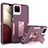 Funda Bumper Silicona y Plastico Mate Carcasa con Soporte J01S para Samsung Galaxy M12