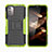 Funda Bumper Silicona y Plastico Mate Carcasa con Soporte JX2 para Nokia G21