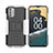 Funda Bumper Silicona y Plastico Mate Carcasa con Soporte JX2 para Nokia G400 5G