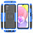 Funda Bumper Silicona y Plastico Mate Carcasa con Soporte JX2 para Samsung Galaxy M02s