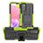 Funda Bumper Silicona y Plastico Mate Carcasa con Soporte JX3 para Samsung Galaxy M02s