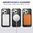 Funda Bumper Silicona y Plastico Mate Carcasa con Soporte K02C para Apple iPhone 14 Pro Max