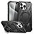 Funda Bumper Silicona y Plastico Mate Carcasa con Soporte K02C para Apple iPhone 14 Pro Max