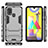 Funda Bumper Silicona y Plastico Mate Carcasa con Soporte KC1 para Samsung Galaxy M31 Prime Edition