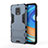 Funda Bumper Silicona y Plastico Mate Carcasa con Soporte KC1 para Xiaomi Redmi Note 9 Pro Max