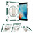 Funda Bumper Silicona y Plastico Mate Carcasa con Soporte L07 para Apple New iPad 9.7 (2017)