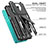 Funda Bumper Silicona y Plastico Mate Carcasa con Soporte MQ1 para Xiaomi Redmi Note 9 Pro Max