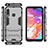 Funda Bumper Silicona y Plastico Mate Carcasa con Soporte para Samsung Galaxy A70E