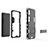 Funda Bumper Silicona y Plastico Mate Carcasa con Soporte R01 para Xiaomi Redmi 9AT