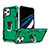 Funda Bumper Silicona y Plastico Mate Carcasa con Soporte YF1 para Apple iPhone 14 Pro Max