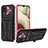 Funda Bumper Silicona y Plastico Mate Carcasa con Soporte YF1 para Samsung Galaxy F12