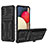 Funda Bumper Silicona y Plastico Mate Carcasa con Soporte YF1 para Samsung Galaxy M02s