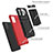 Funda Bumper Silicona y Plastico Mate Carcasa con Soporte YF1 para Samsung Galaxy M02s